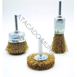 KIT COM 3 ESCOVAS CIRCULARES DE ACO WESTERN