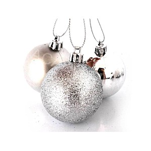 BOLA DE NATAL RIO MASTER MISTA FOSCA, LISA E GLITTER 3CM