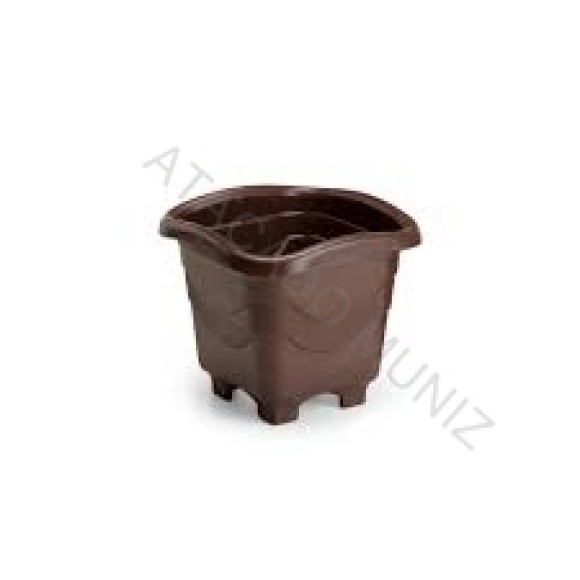 VASO INJEPLASTEC QUADRADO GRANDE COFFEE