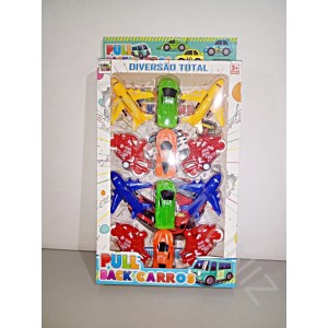 KIT CARRINHO DE PLASTICO COM 12 COM MOTOR A FRICCAO TOY KING