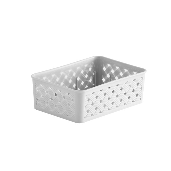 CESTO ORGANIZADOR PARAMOUNT QUADRATTA 34X27X9CM CREME
