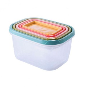 CONJUNTO DE POTES PLASUTIL COM 5 CONECT RETANGULAR 02 A1