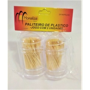PALITEIRO DE PLASTICO COM 2 UNIDADES