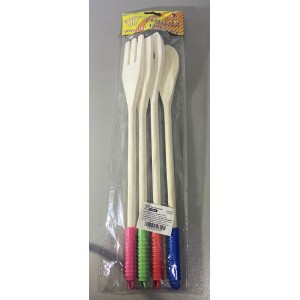 KIT TALHERES DE BAMBO L&T 4 PECAS 32CM