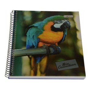 CADERNO KAJOMA ESPIRAL 10 MATERIAS 200 FOLHAS CAPA DURA MIX COLLECTION