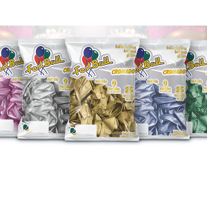 BALAO FESTBALL N9 COM 25 UNIDADES CROMADO CORES