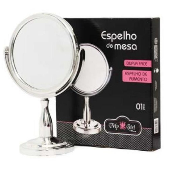 ESPELHO DE MESA 17CM DUPLA FACE MY GIRL