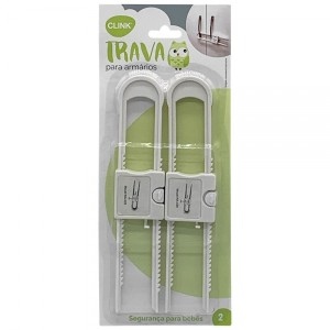 KIT TRAVA DE ARMARIO CLINK 2 PECAS